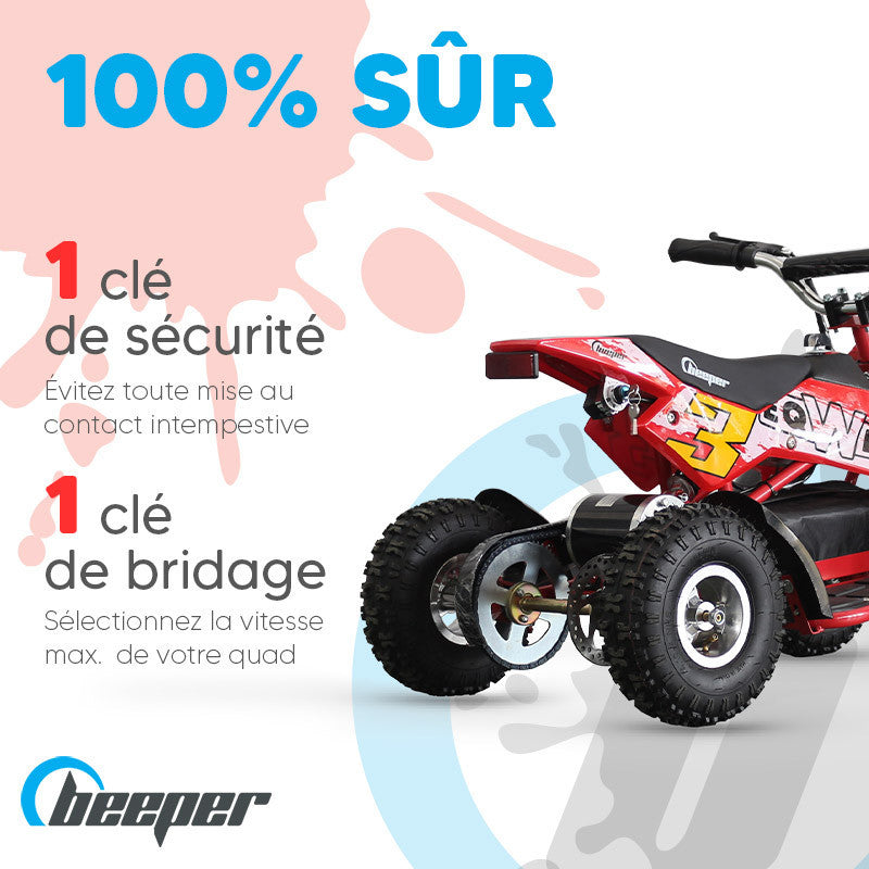 MINIQuad • Quad électrique enfant • 1 kW max • 36 V • 12 Ah